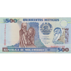 500 Meticais 1991 Mozambique
